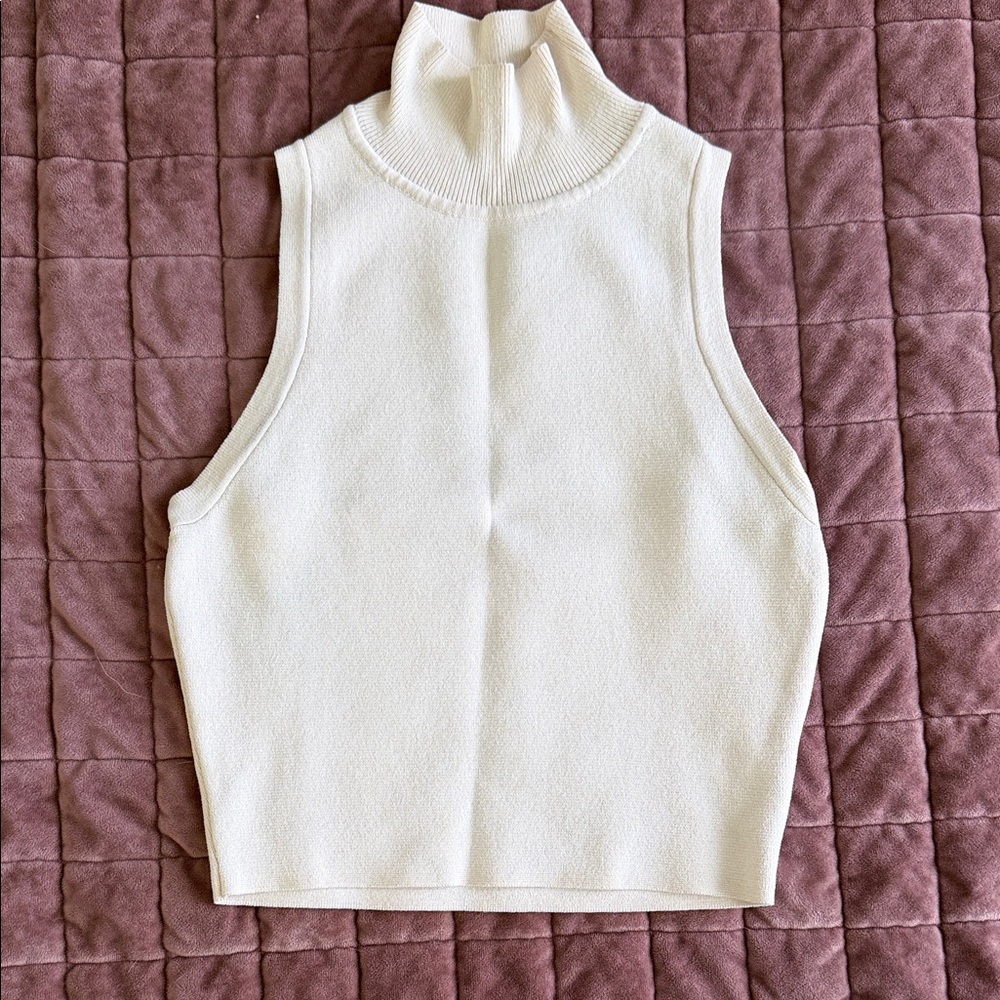 Zara Cream Knit Top Small